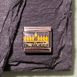 Happy Chanukah Italian Charm Bracelet Link